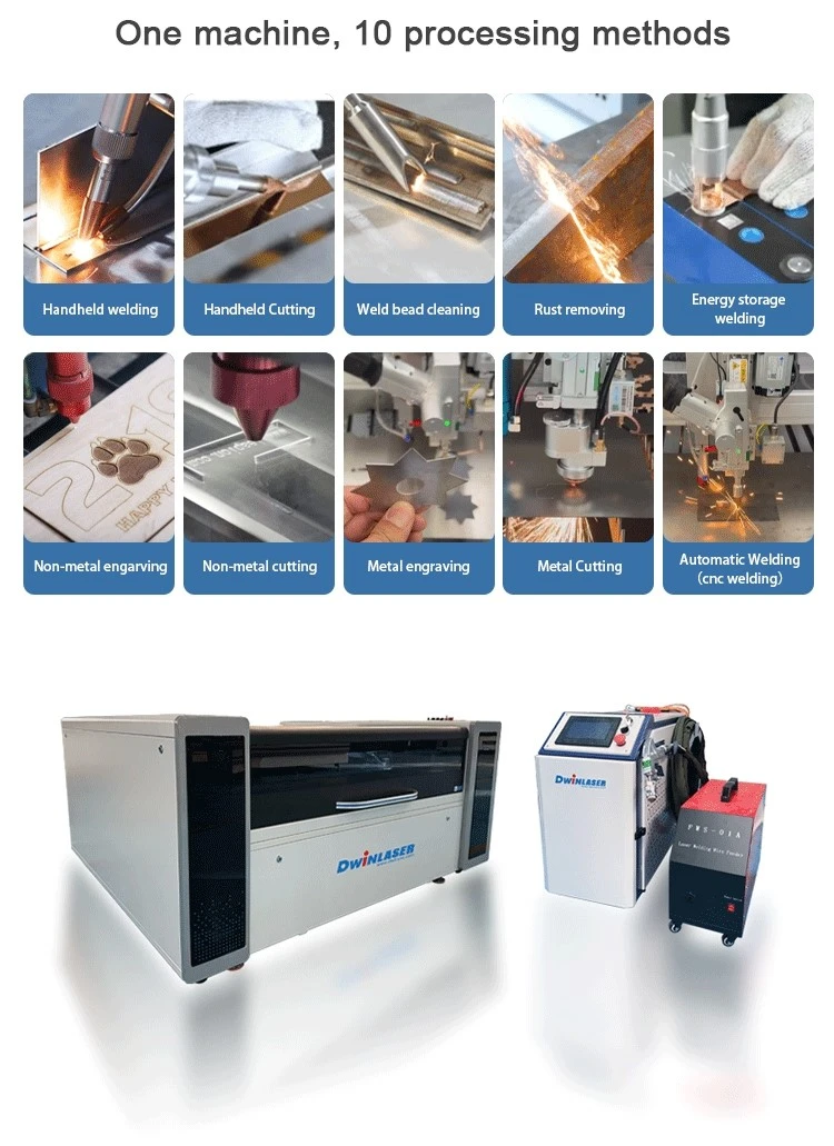 10in1 Fiber Laser Co2 Laser Cutting Machine for Metal Cut Nonmetal Engraving Weld Clean Rust Removal 10in1 Fiber Laser Co2 Laser Cutting Machine for Metal Cut Nonmetal Engraving Weld Clean Rust Removal